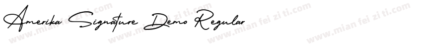 Amerika Signature Demo Regular字体转换